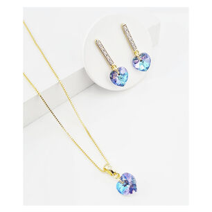 Conjunto Romance Gold Cristales Genuinos Vitral Light