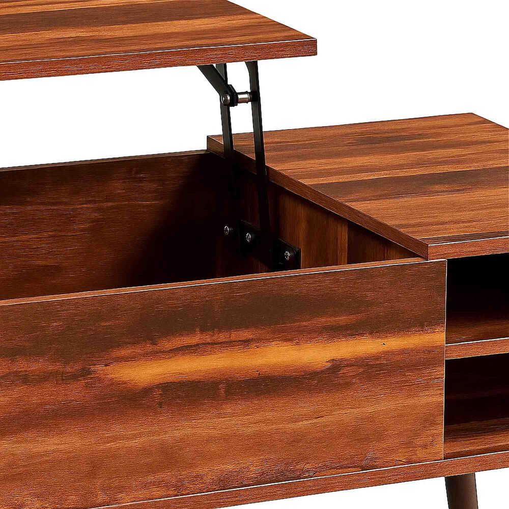 Mesa De Centro R&uacute;stica Greva Lift Con Cajones Y Repisa image number 12.0