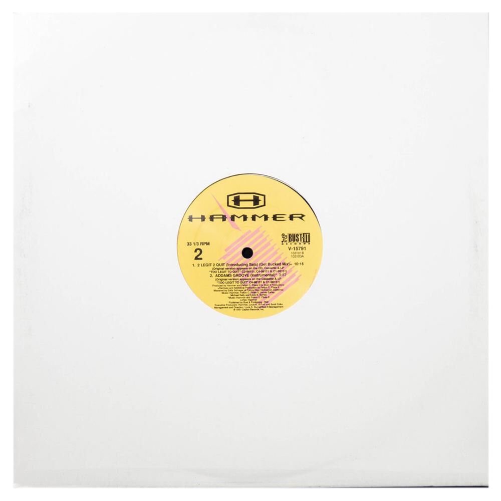 Hammer - 2 Legit 2 Quit | 12" Maxi Single Usado image number 1.0
