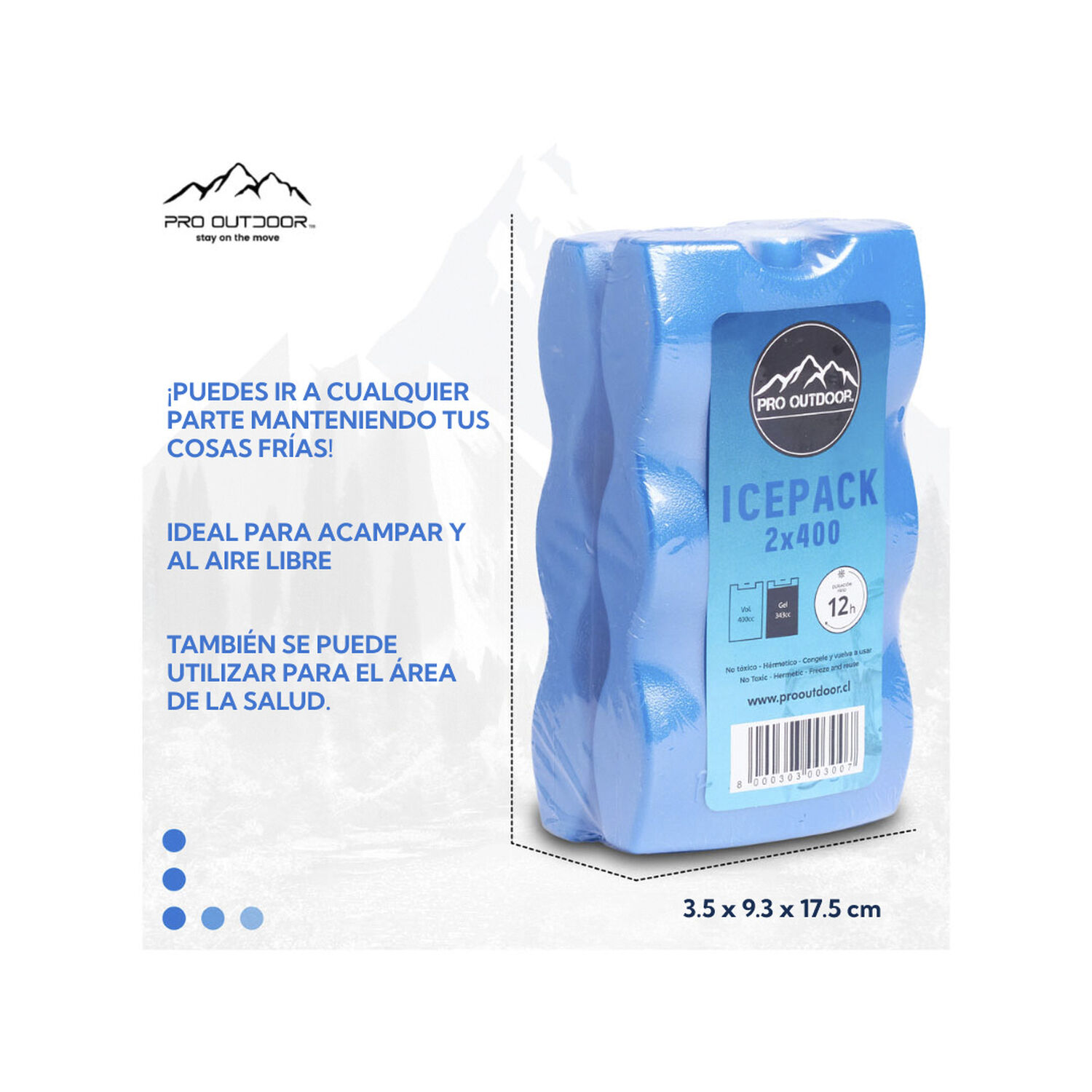 Icepack Duro 2x400 Gramos Pro Outdoor image number 7.0