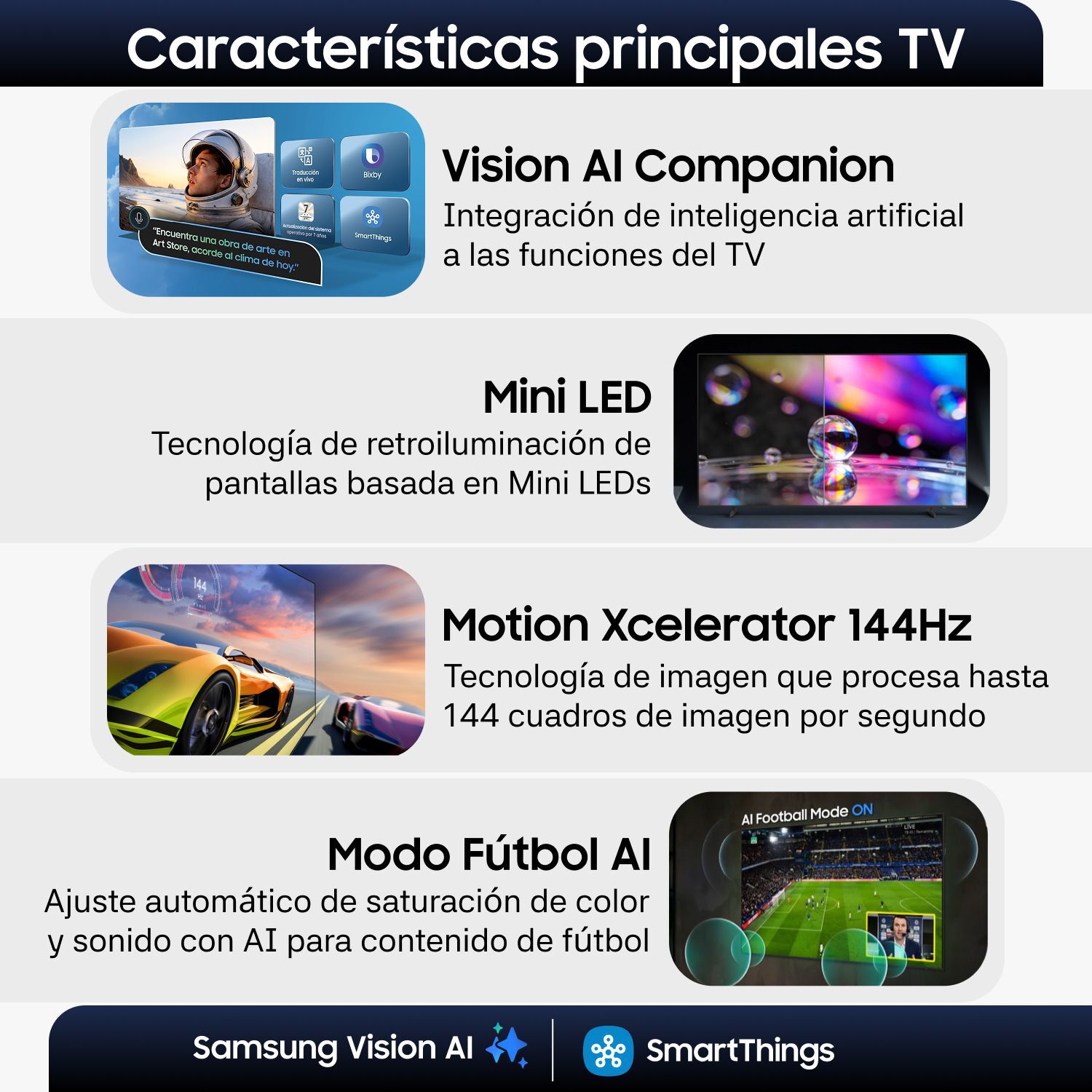 Mini LED 55" Samsung M80H / Ultra HD 4K / Vision AI Smart TV 2026 + Control por Voz image number 5.0