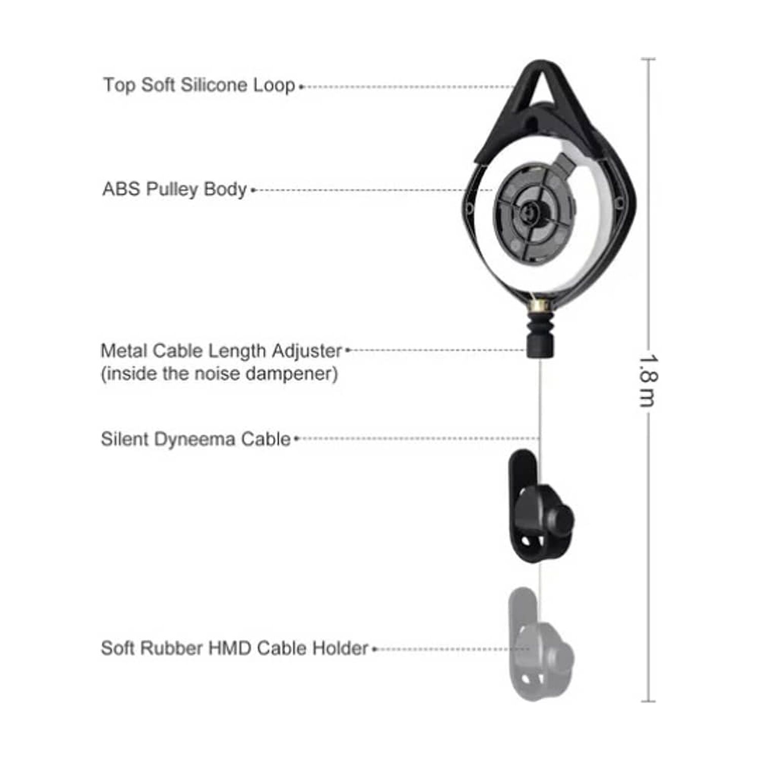 Organizador De Cable Para Lente Oculus Vr Con Polea Firme image number 2.0