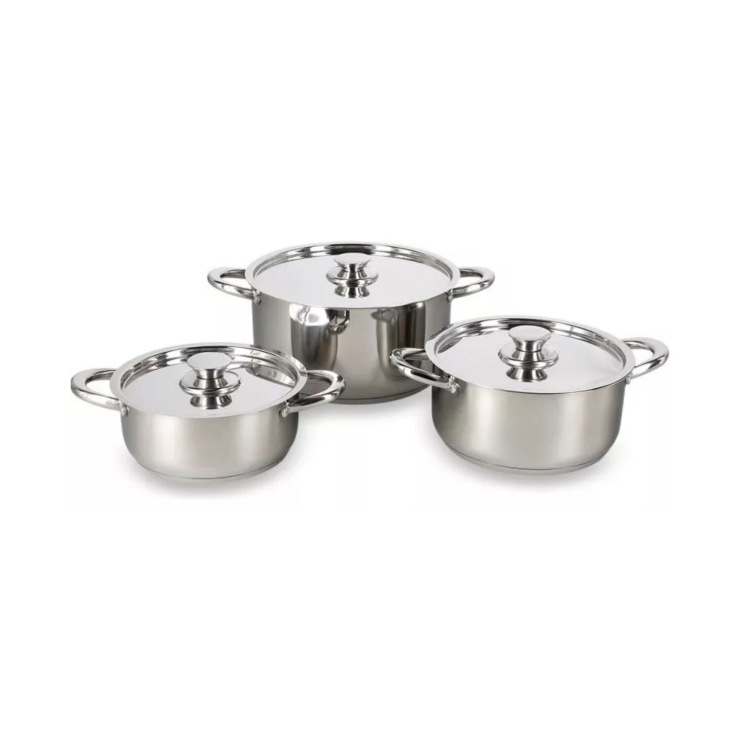 Juego Bater&iacute;a 6 Piezas Olla Cocina Acero Inoxidable Plateado image number 0.0