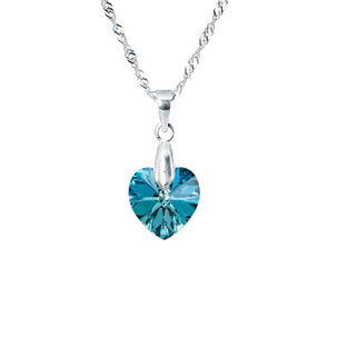Collar Romance Cristal Genuino Bermuda Blue