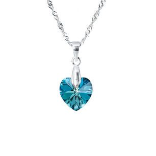 Collar Romance Cristal Genuino Bermuda Blue