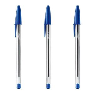 Pack X 4 Blister 3 Bolígrafos Cristal / Azul Bic