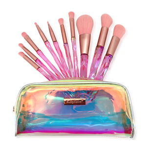 Set Brochas Y Pinceles Para Maquillaje Profesional Con Bolso Estuche