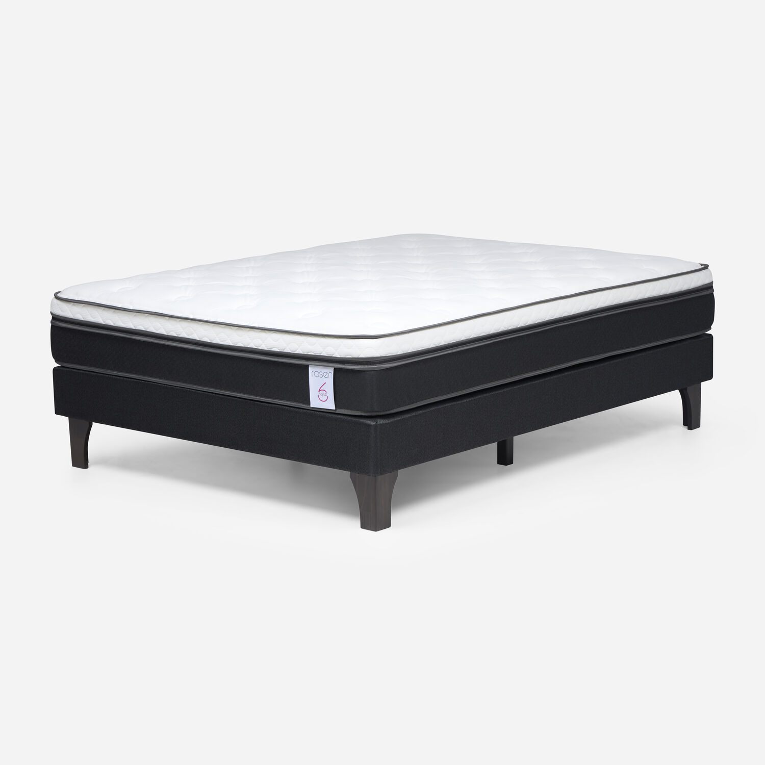 Cama Europea Rosen New Style 6 / 2 Plazas / Base Normal + Set De Maderas Anna image number 7.0
