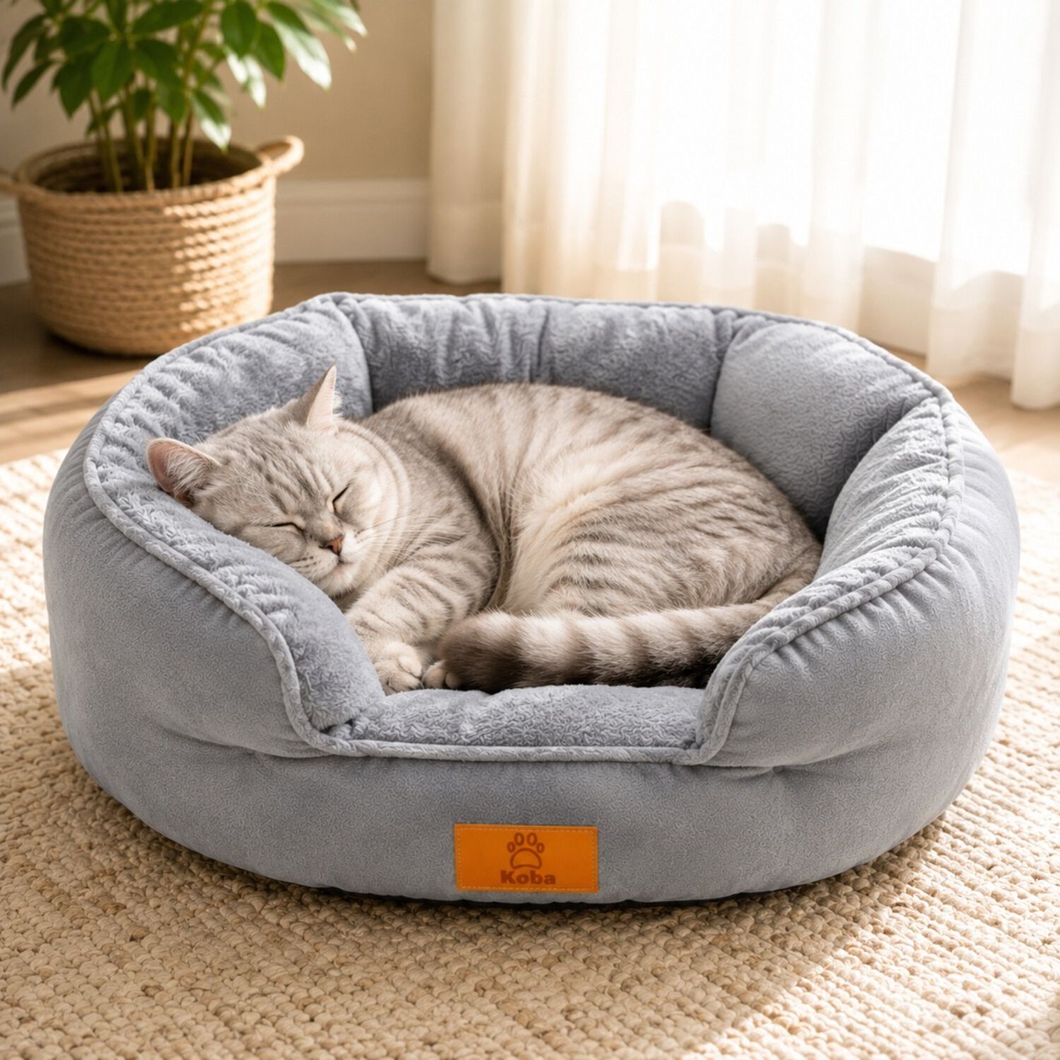 Cama Nido Para Perro Gato Acolchada Reversible 60x53 Cm image number 2.0