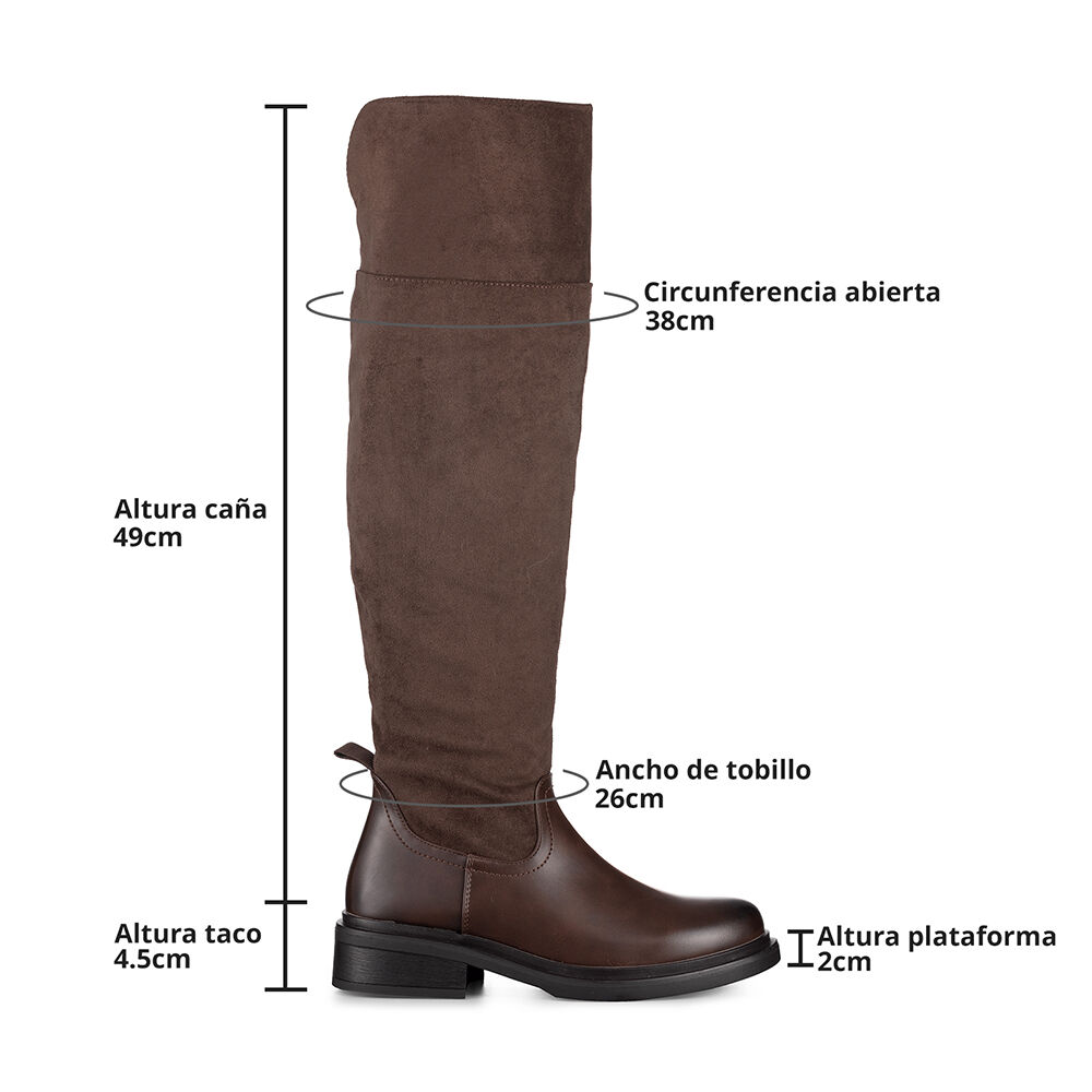 Bota Larga Mujer Moda Gamuza Con Felpa Vintage Weide Czy601 image number 8.0