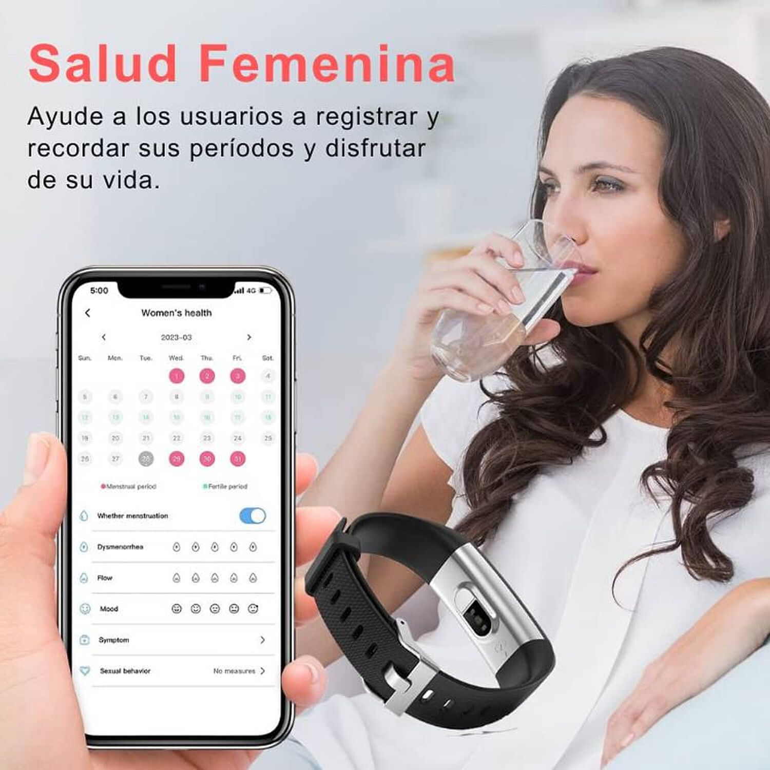 Smartband S5 Bluetooth Monitor De Sue&ntilde;o Y Deportes image number 4.0