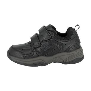 Zapatilla Escolar De Cuero Calar Negro Uns