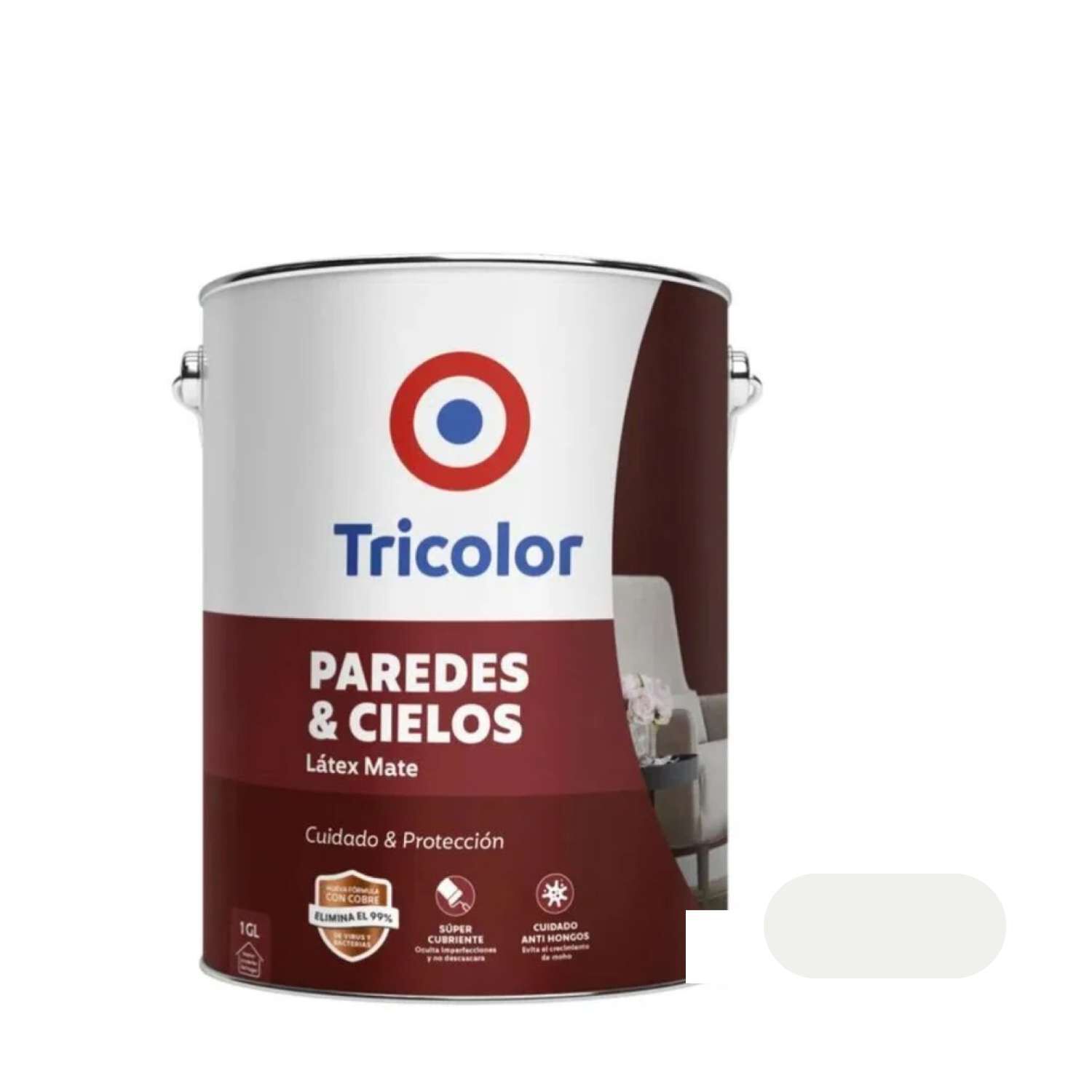 L&aacute;tex Mate Paredes Y Cielos 1gln Blanco Invierno - Tricolor image number 0.0
