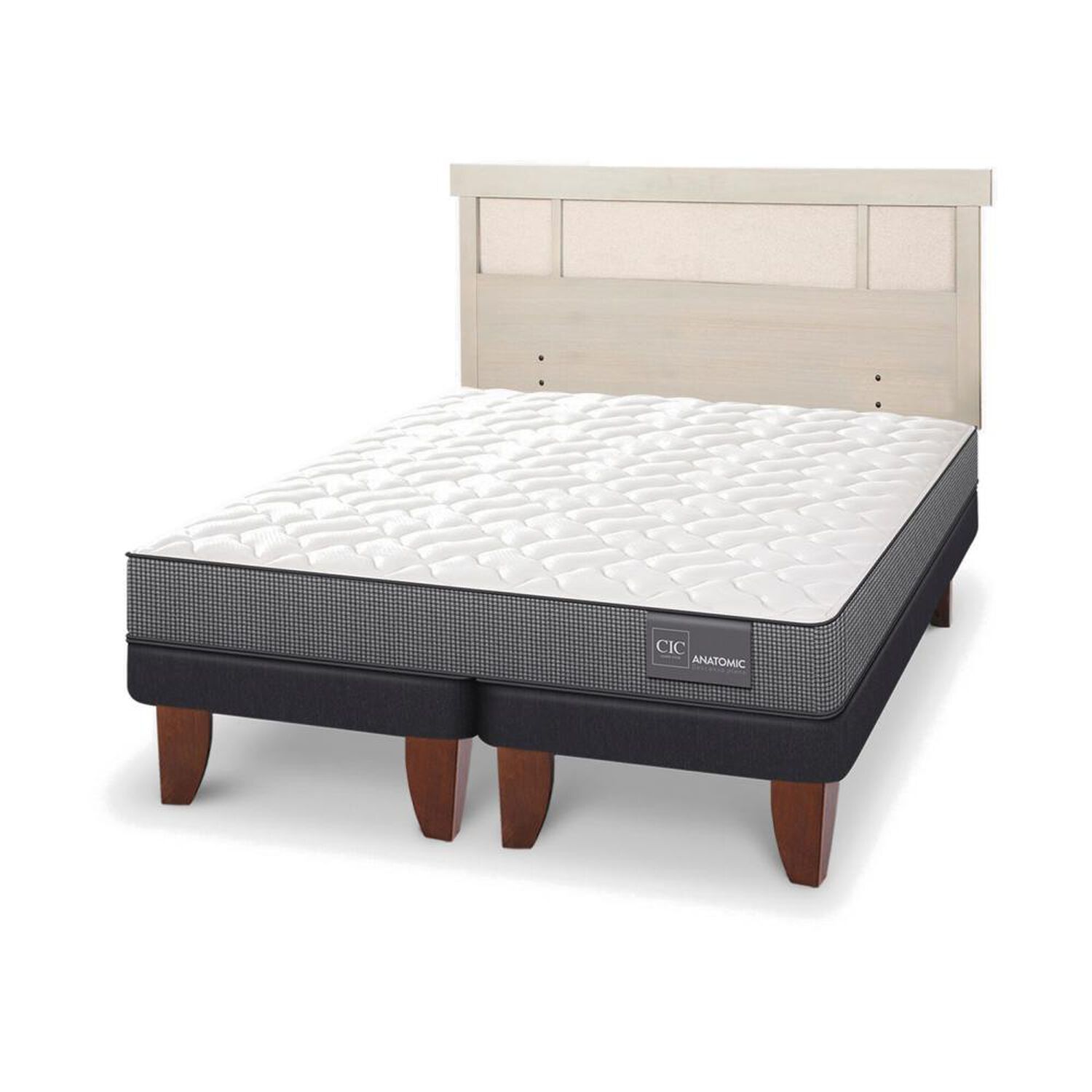 Cama Europea Cic Anatomic / 2 Plazas / Base Dividida + Respaldo image number 3.0