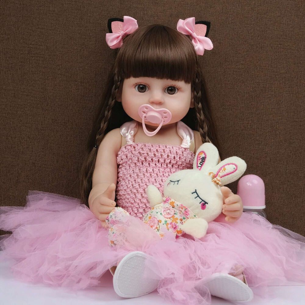 Mu&ntilde;eca Reborn Realista 55cm De Silicona Con Accesorios image number 5.0