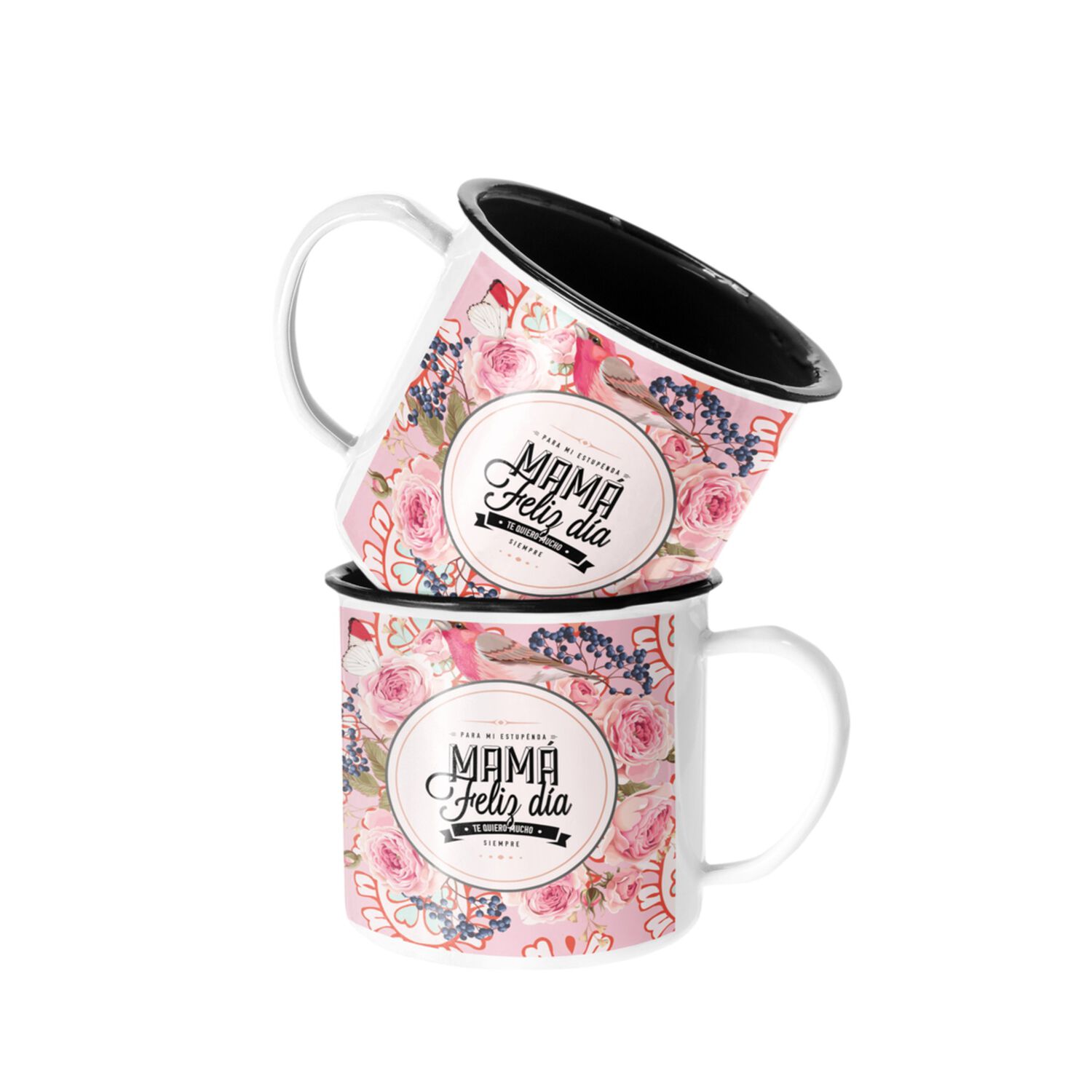 Taza Enlozada Lechera D&iacute;a De La Madre Floral Feliz D&iacute;a Mam&aacute; image number 0.0