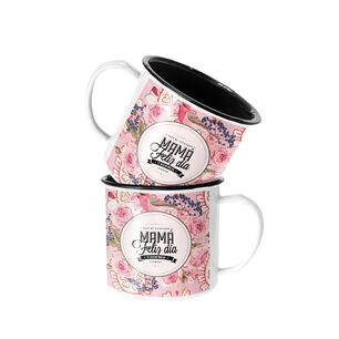 Taza Enlozada Lechera D&iacute;a De La Madre Floral Feliz D&iacute;a Mam&aacute;
