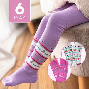 Pack 6 Pantys Algod&oacute;n Primera Capa Surtidos Ballerina Ni&ntilde;a