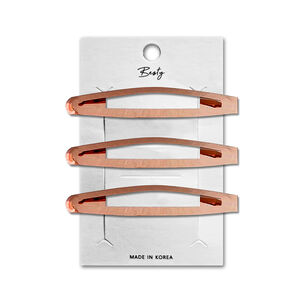 Set Clip Semiovalado Grande Rosegold 3u Rosegold