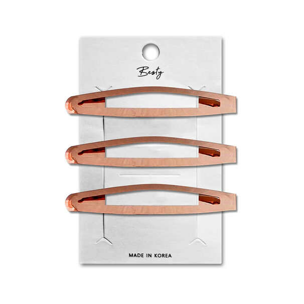 Set Clip Semiovalado Grande Rosegold 3u Rosegold