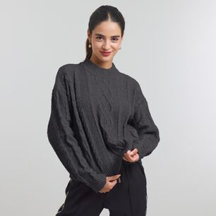 Sweater Melange Manga Larga Cuello Redondo Mujer Freedom