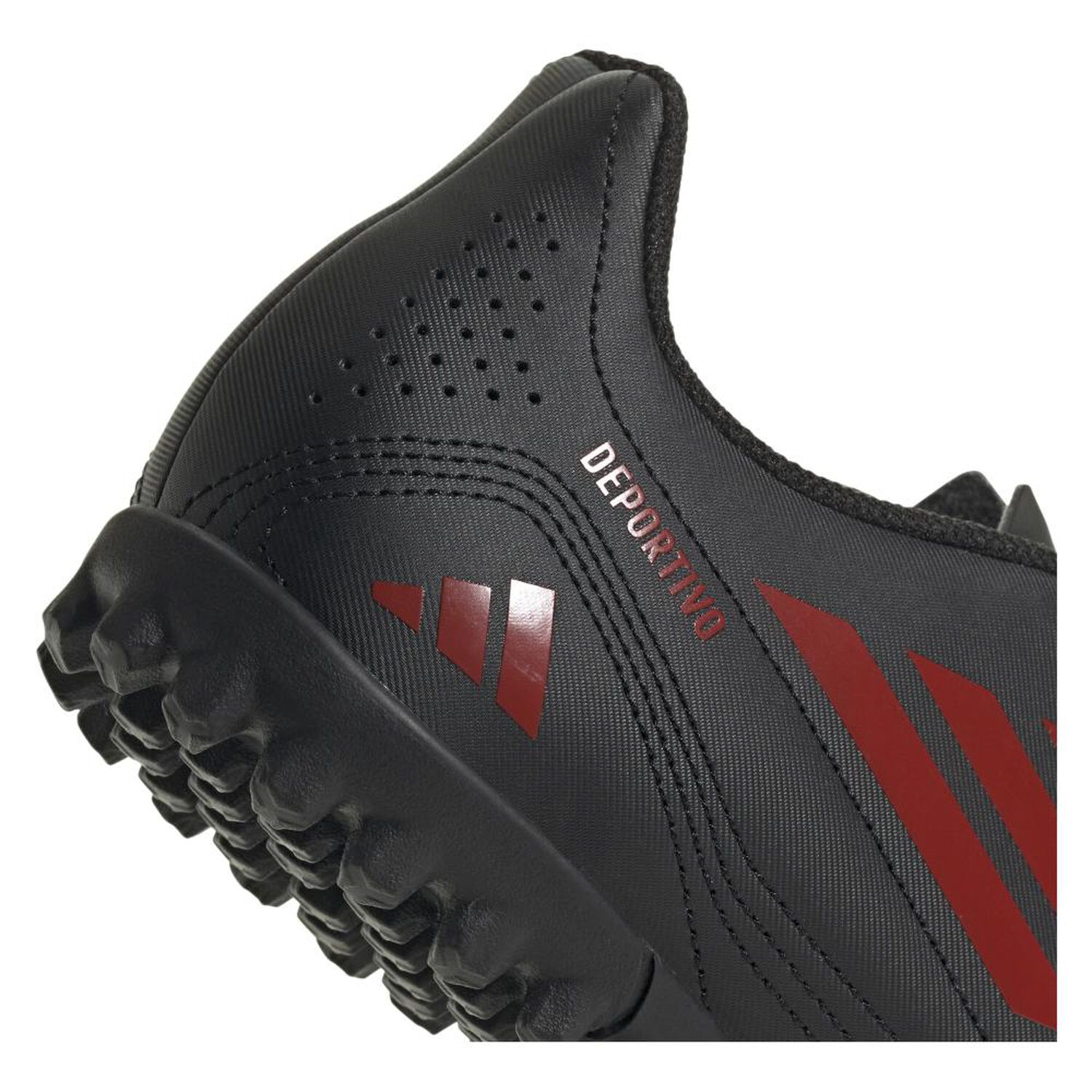 Zapatilla F&uacute;tbol Hombre Adidas Deportivo Iii Tf Negro/rojo image number 6.0