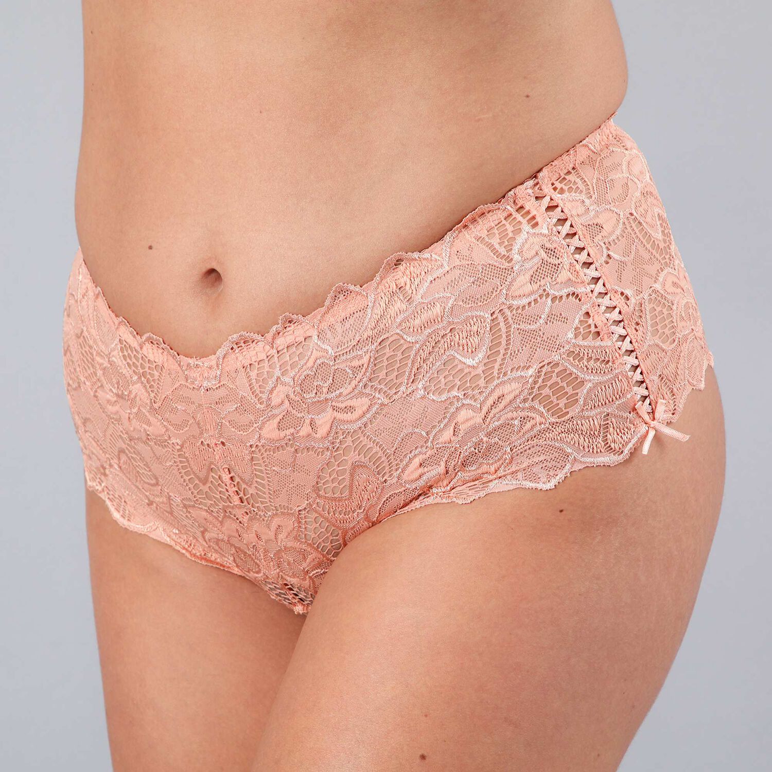 Pantaleta Encaje,pasamaneria Y Lycra Flores Mujer 1733-241 image number 2.0