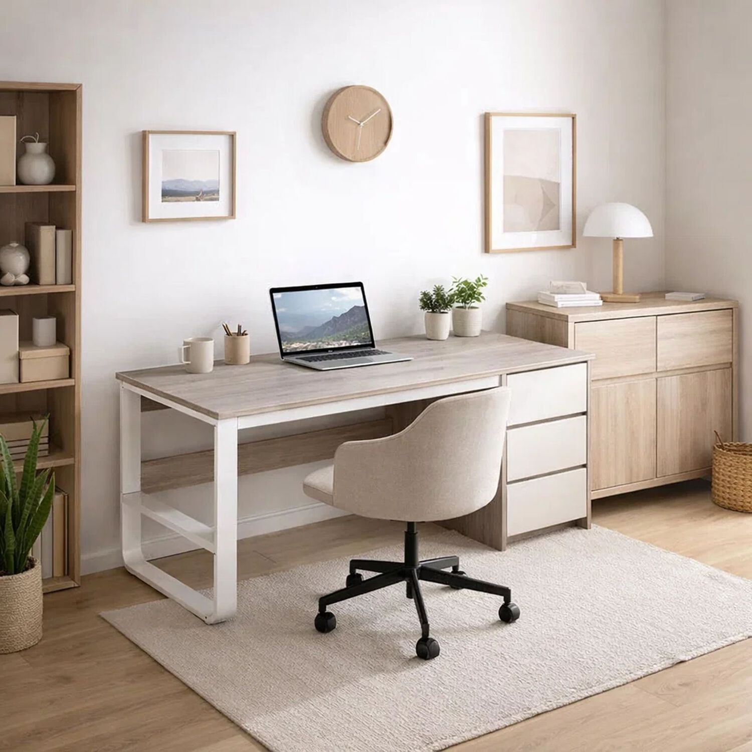 Escritorio Con Cajones Andorra Gray image number 2.0