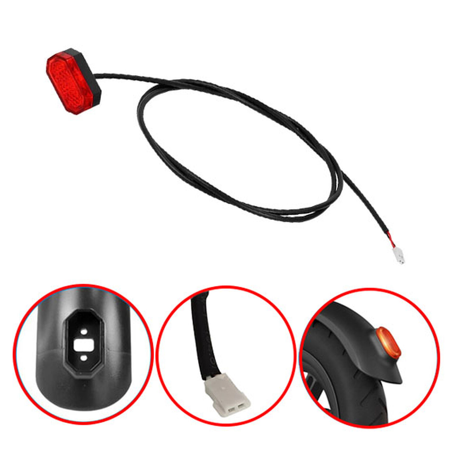 Luz Trasera Scooter El&eacute;ctrico Clon Xiaomi Hexagonal image number 4.0