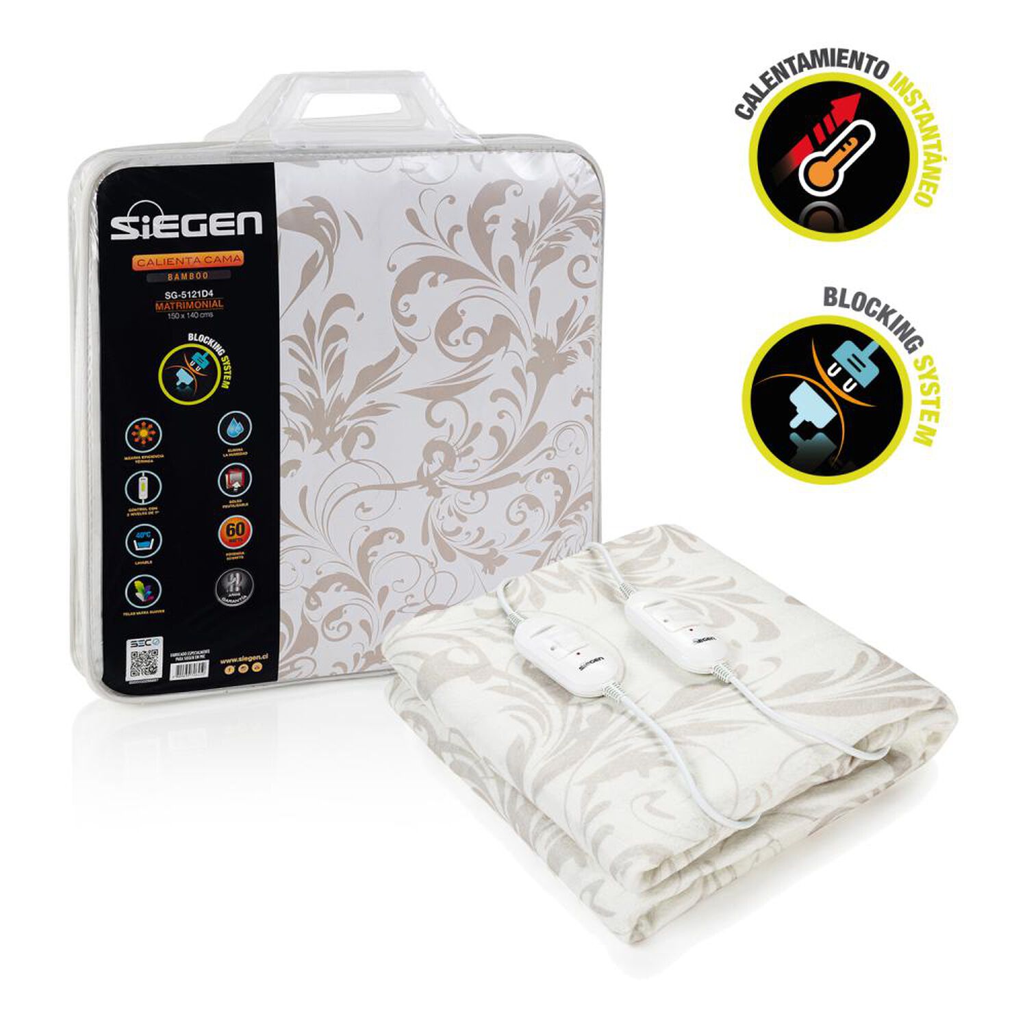 Calienta Cama Siegen SG-5121D4 / 2 Plazas image number 1.0