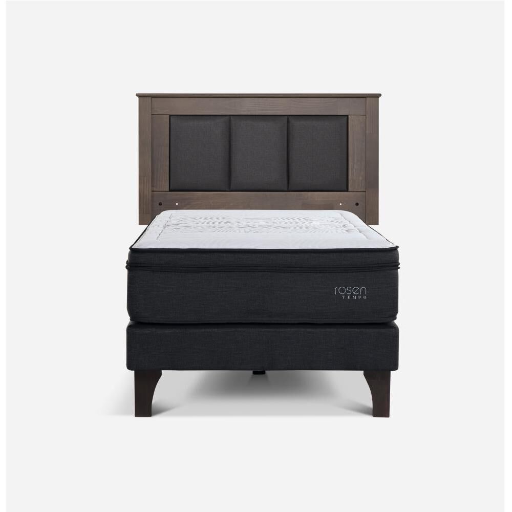 Cama Europea Rosen Tempo / 1.5 Plazas / Base Normal + Respaldo image number 0.0