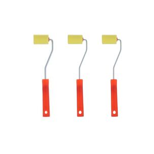 Set 3 Rodillos Esponja 2 Pulgadas Mango Plastico Pintar