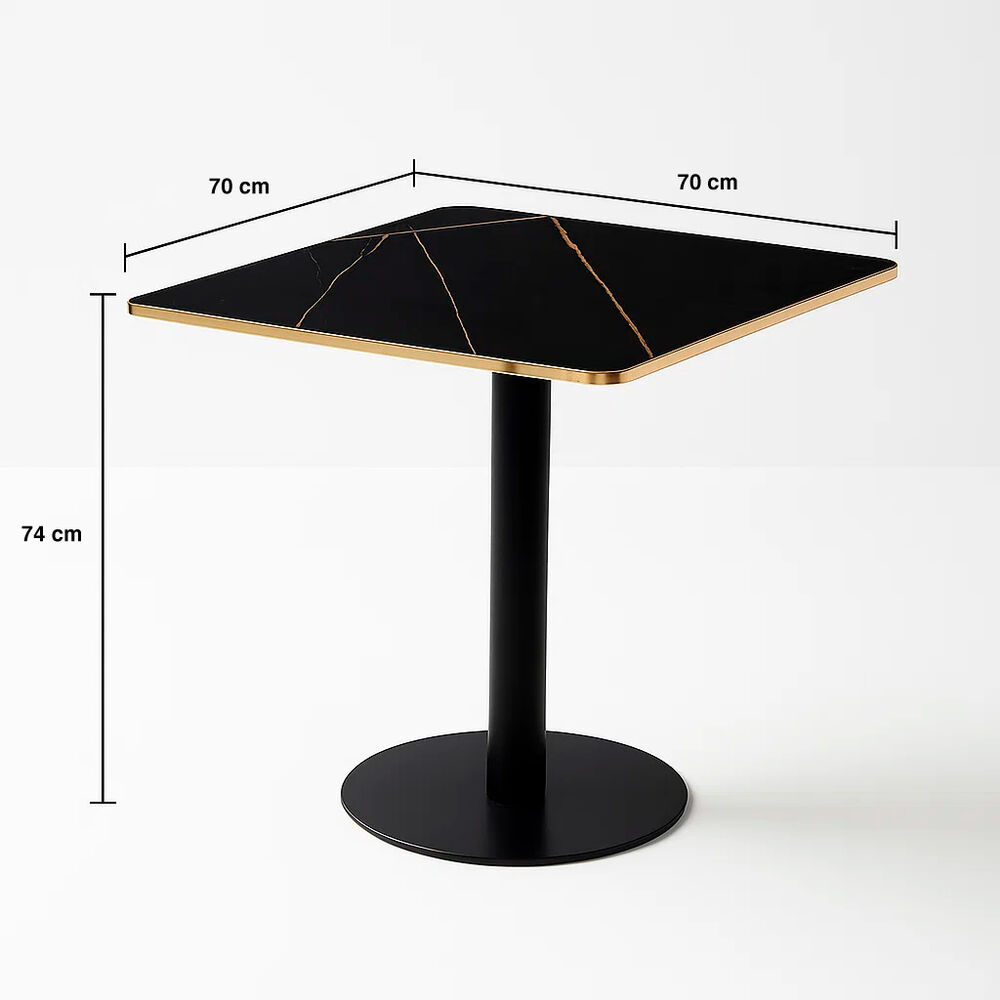 Mesa Luxor De Mdf Efecto Marmol Negro Con Dorado image number 3.0