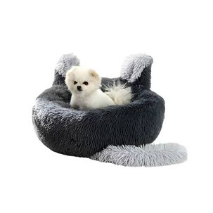 Cama Redonda Tipo Orejas Perros Y Gatos 50cm Antideslazante
