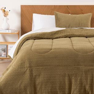 Plum&oacute;n Sherpa Mashini Corduroy Coral / 1.5 Plazas