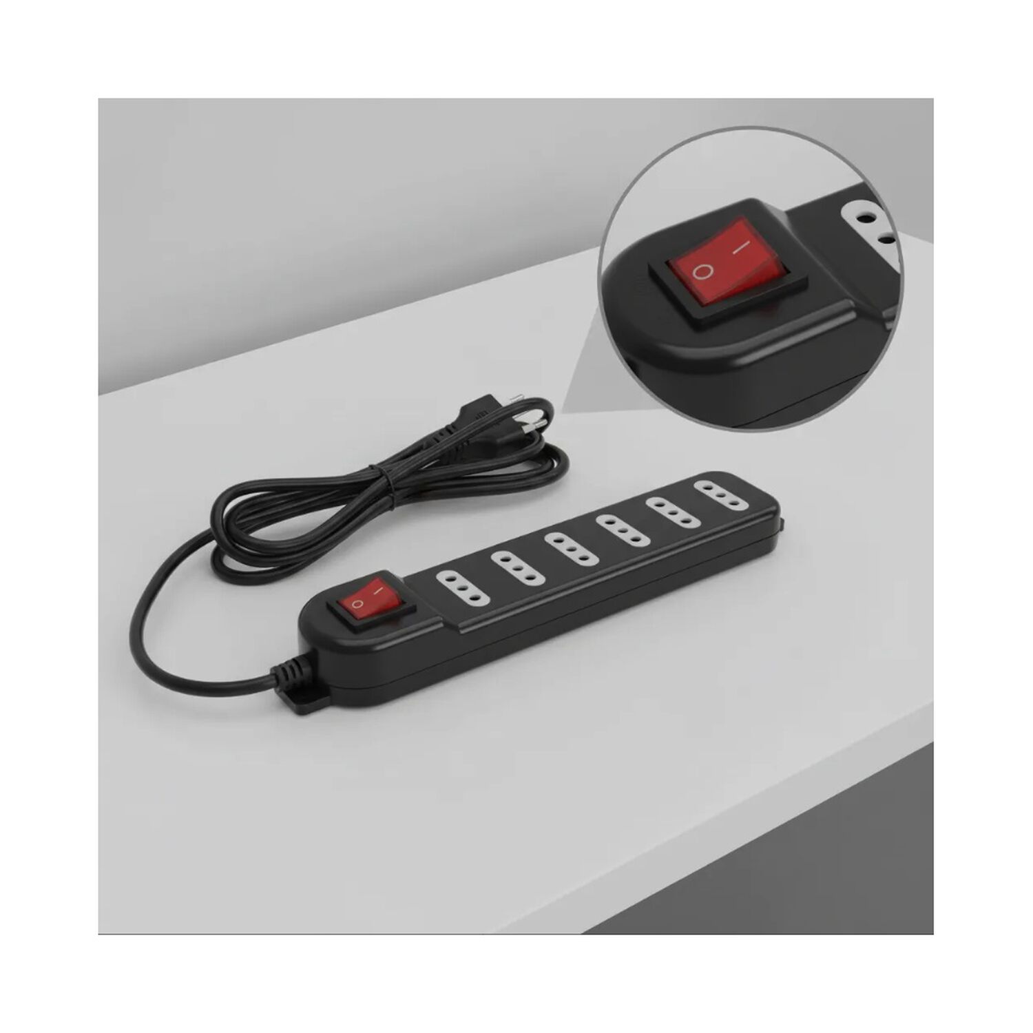 Alargador Macrotel 6 Tomas 3m Con Switch Negro image number 3.0