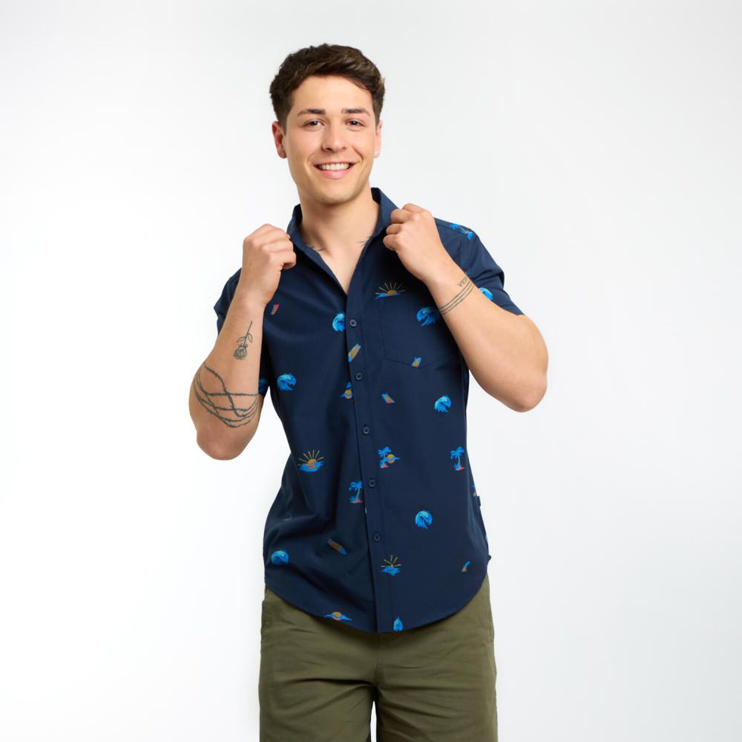Camisa Manga Corta Hombre Skuad image number 0.0