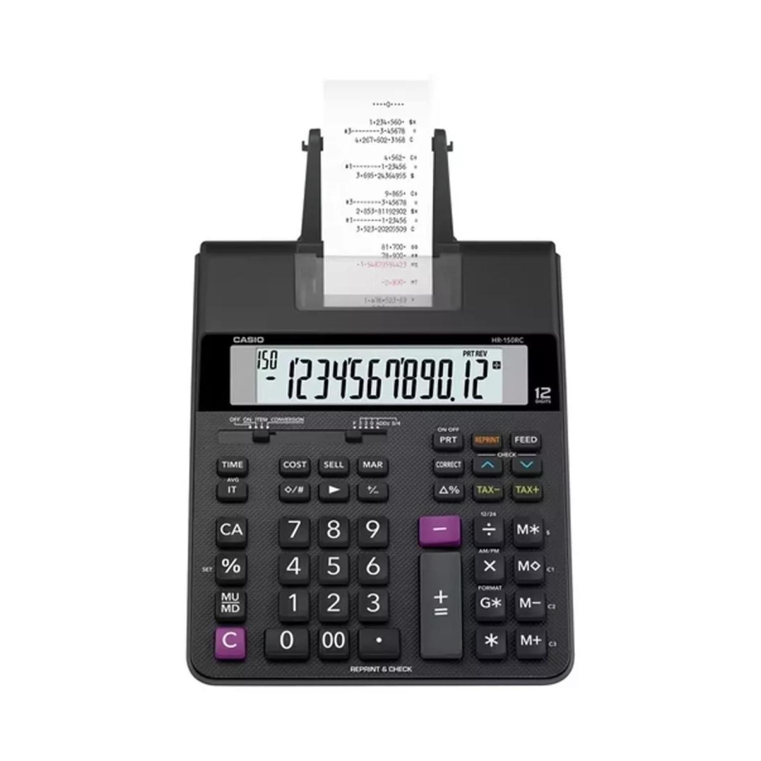 Calculadora De Impresion 21 Funciones Negro Hr-150rc-dc image number 0.0