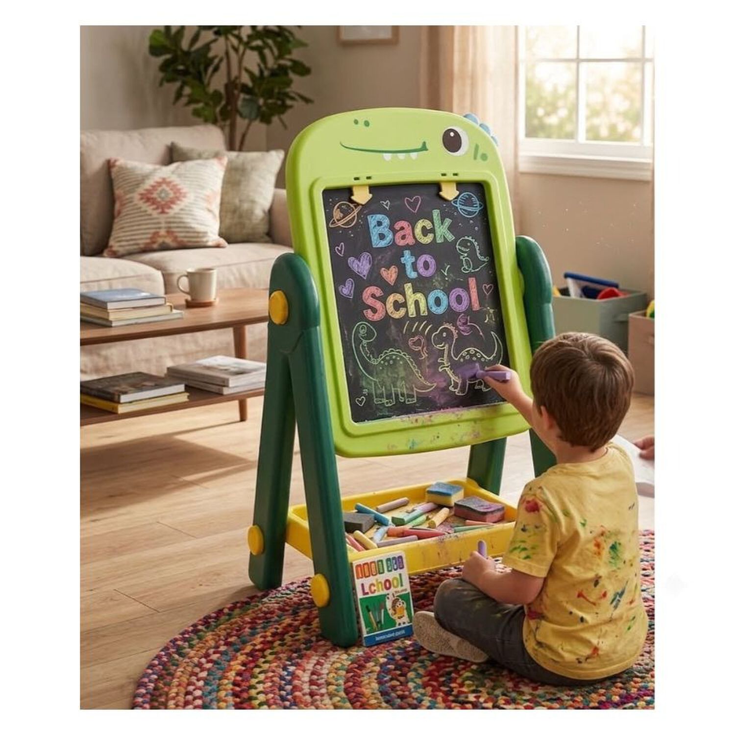 Pizarra Atril Infantil Doble Cara Did&aacute;ctica 24pcs image number 4.0