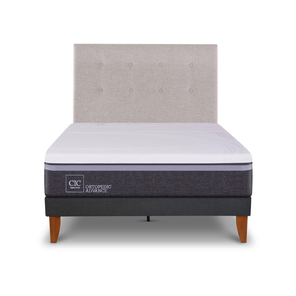Cama Europea Cic Ortopedic Advance / 1.5 Plazas / Base Normal + Respaldo image number 0.0