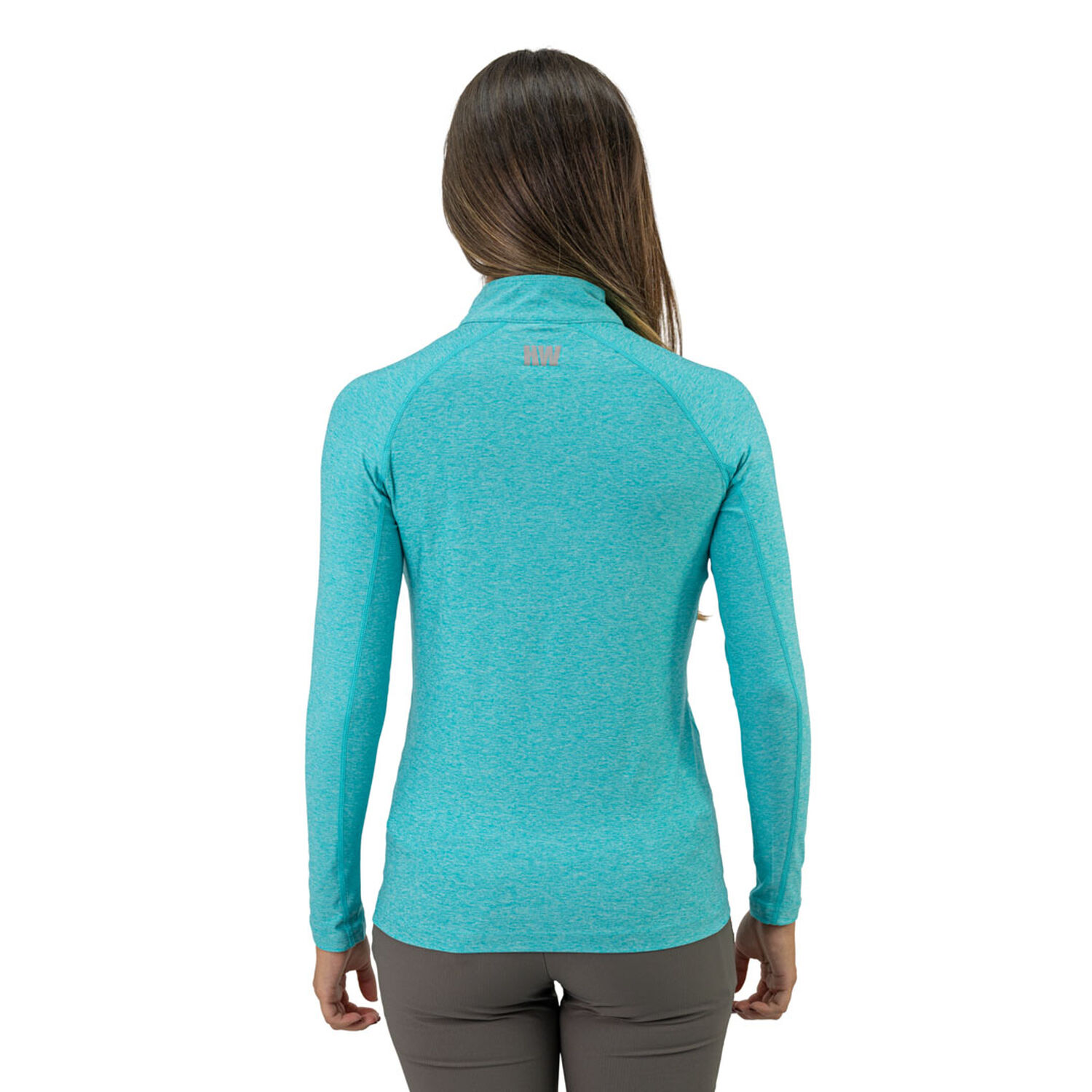 Polera Dry Fit Hw Manga Larga Mujer Turquesa image number 3.0