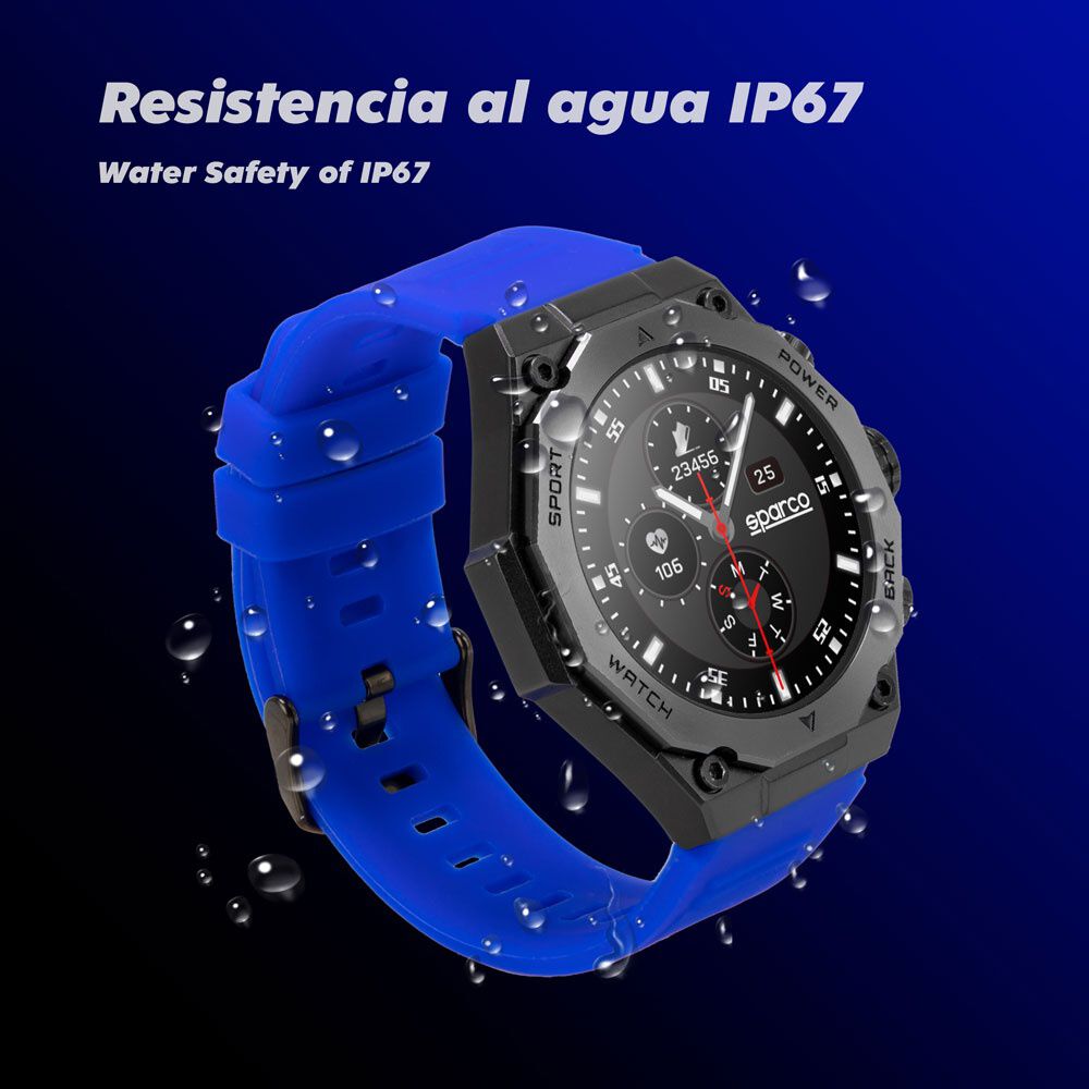 Reloj Inteligente Smartwatch Sparco Deportivo Ip67 Sp-ssw1 image number 2.0