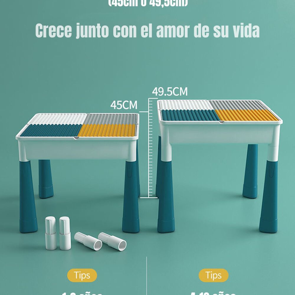 Mesa De Bloques 209 Piezas Y 1 Silla By Lubabycas image number 5.0