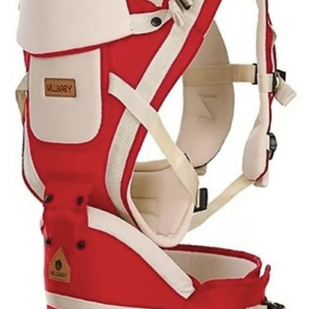 Mochila Portabebé 3 En 1 Ajustables Asiento Removible Rojo image number 1.0