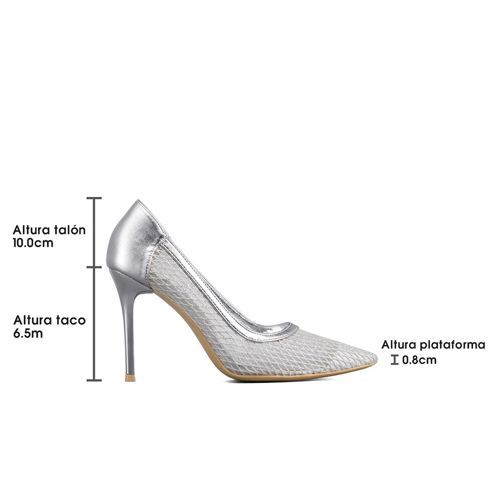 Zapato Taco Alto Elegante Malla Moda Mujer Weide Ghe36 image number 6.0