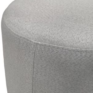 Pouf Redondo Felpa Gris