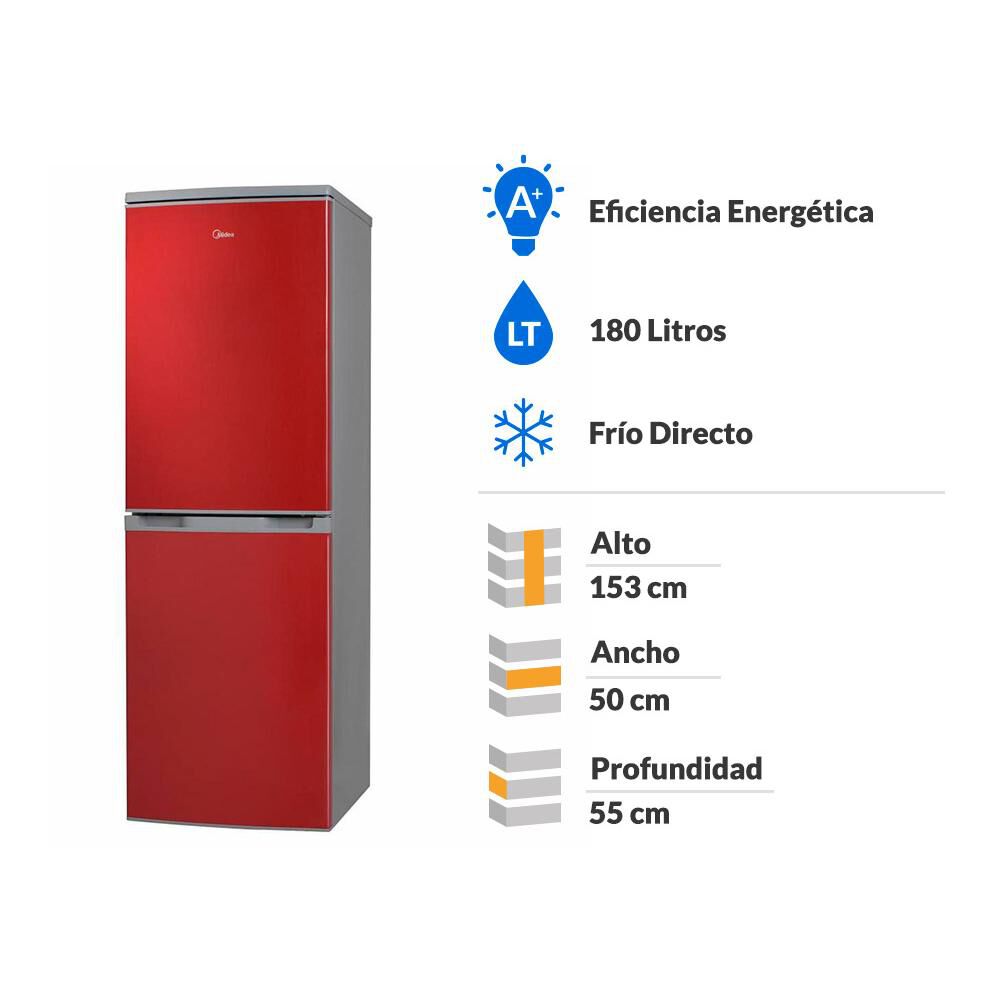 Refrigerador Bottom Freezer Midea Mrfi-1800S234Rn / Frío Directo / 180 Litros image number 1.0