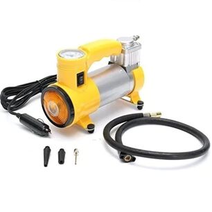 Compresor Aire Vehiculos Ciclas Inflador 2 Cilindros Amarillo 12v