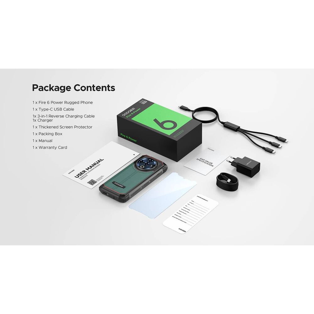 Doogee Fire 6 Power: Celular Rugged Android 14, 50mp, 15.50mah image number 9.0