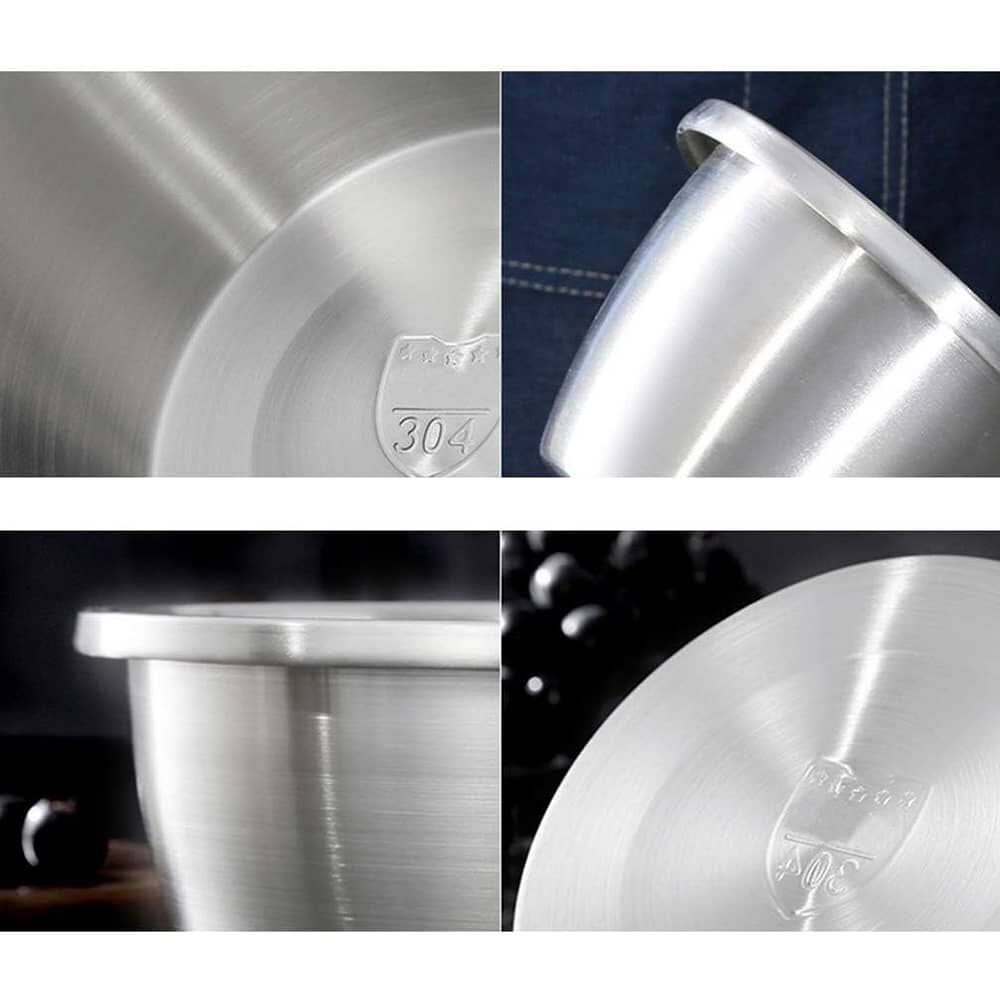 Bowl Ensaladera Redondo Base Plana Acero Cocina 26cm image number 3.0